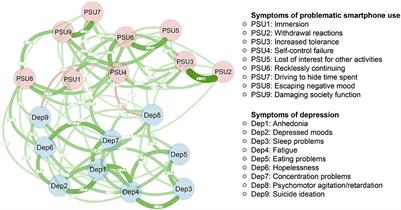 Escaping negative moods and concentration problems play bridge roles in the <mark class="highlighted">symptom network</mark> of problematic smartphone use and depression